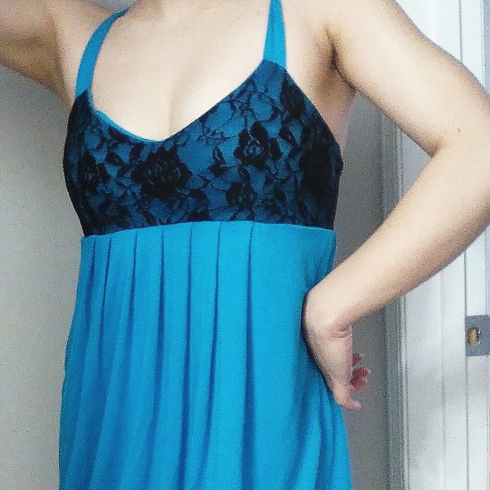 Lace Blue Bubble Dress